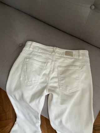 Kremowe jeansy dzwony Trussardi Jeans