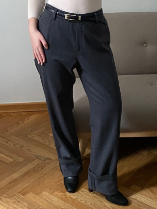 Wełniane spodnie w kolorze szarym Atelier Gardeuer